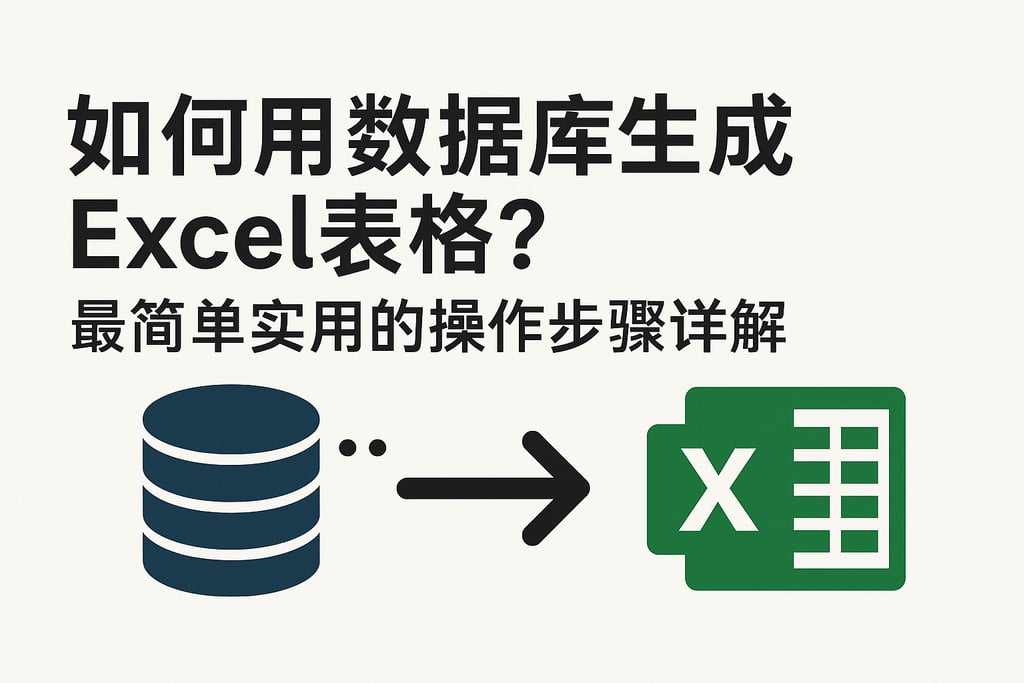 如何用数据库生成Excel表格？最简单实用的操作步骤详解