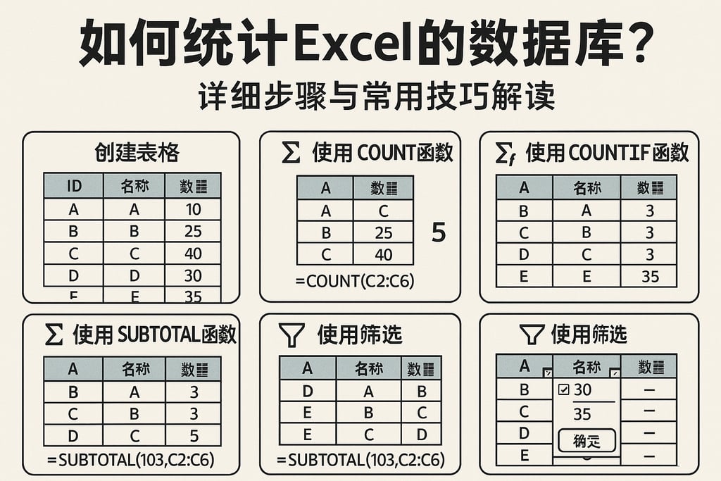 如何统计Excel的数据库？详细步骤与常用技巧解读