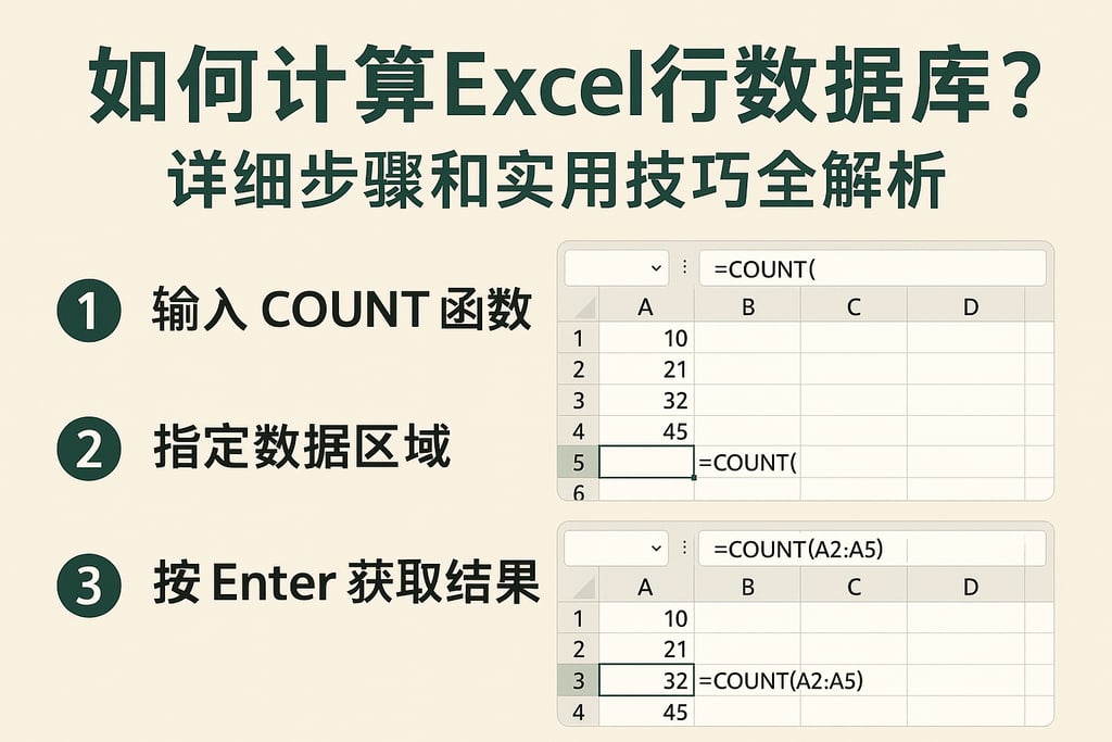 如何计算Excel行数据库？详细步骤和实用技巧全解析