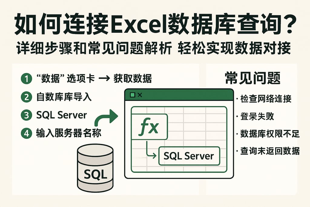 如何连接Excel数据库查询？详细步骤和常见问题解析，轻松实现数据对接