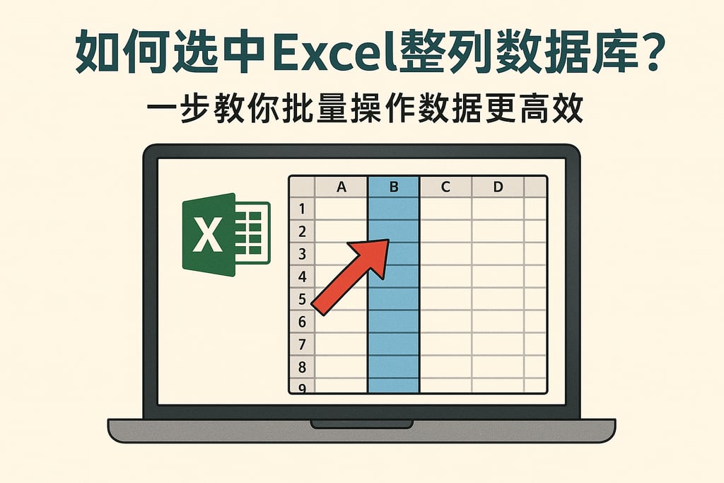 如何选中excel整列数据库？一步教你批量操作数据更高效