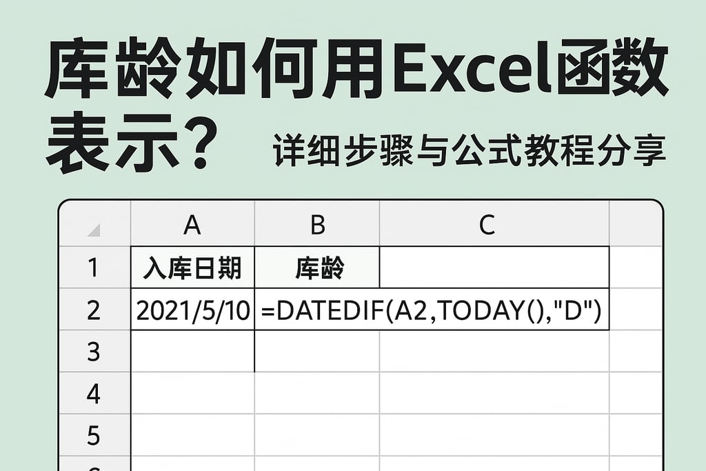 库龄如何用Excel函数表示？详细步骤与公式教程分享