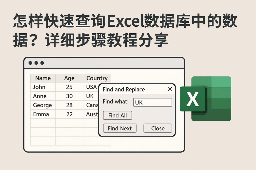 怎样快速查询Excel数据库中的数据？详细步骤教程分享