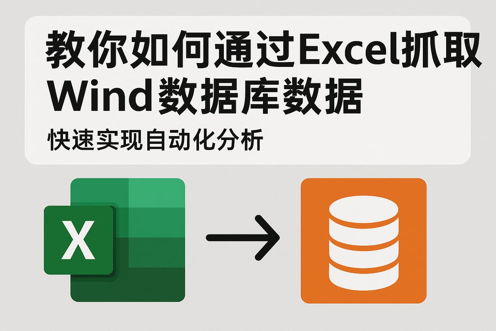 教你如何通过Excel抓取Wind数据库数据，快速实现自动化分析