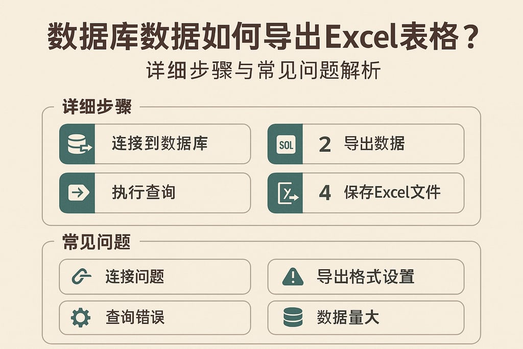 数据库数据如何导出Excel表格数据库？详细步骤与常见问题解析