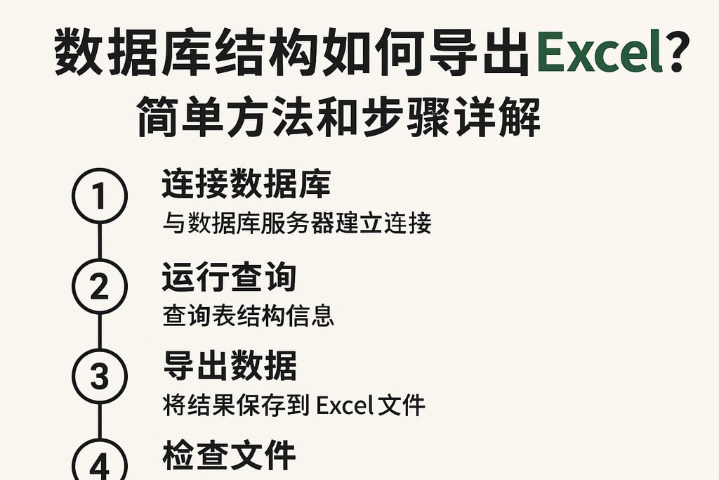 数据库结构如何导出excel？简单方法和步骤详解