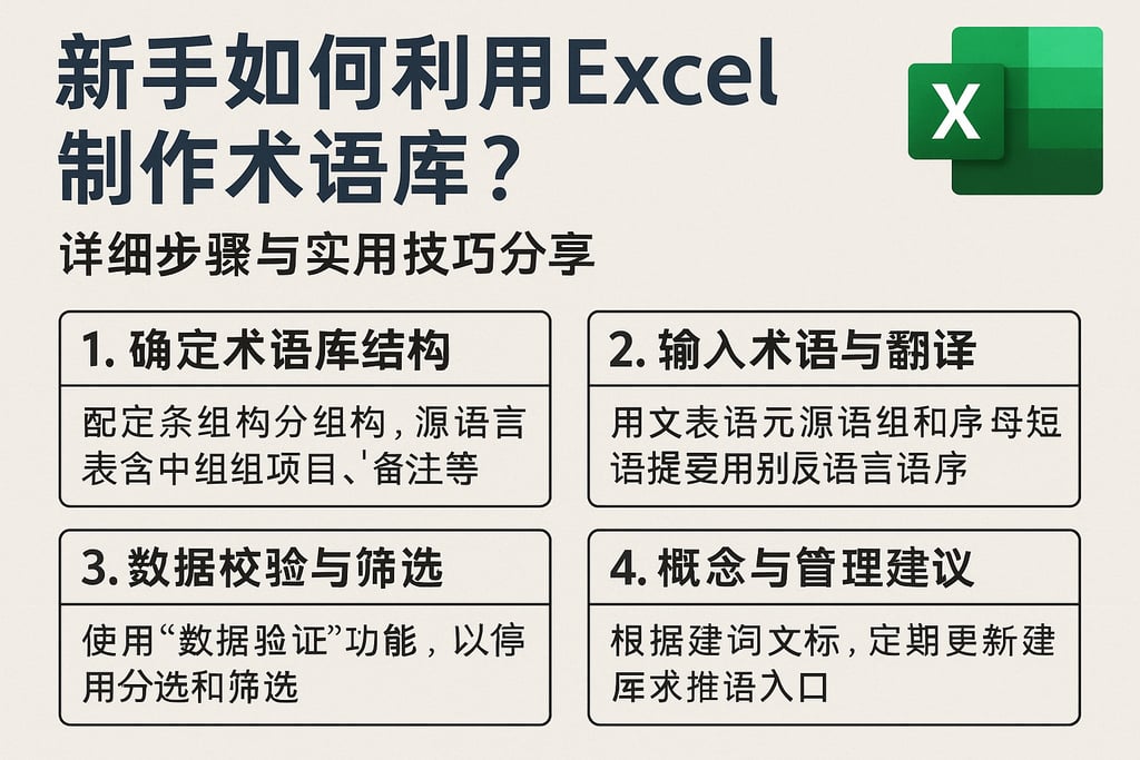 新手如何利用Excel制作术语库？详细步骤与实用技巧分享