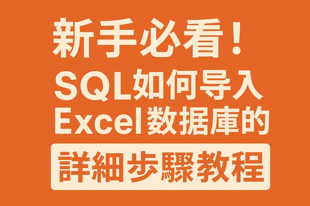 新手必看！sql如何导入excel数据库的详细步骤教程