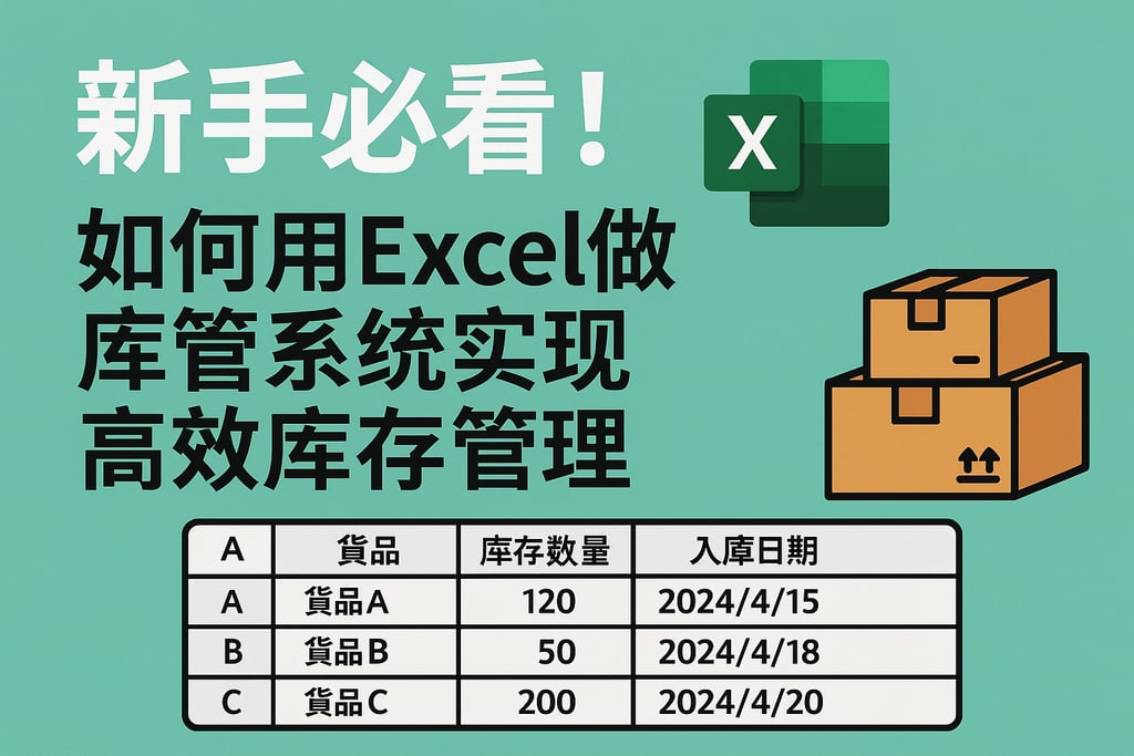 新手必看！如何用Excel做库管系统实现高效库存管理