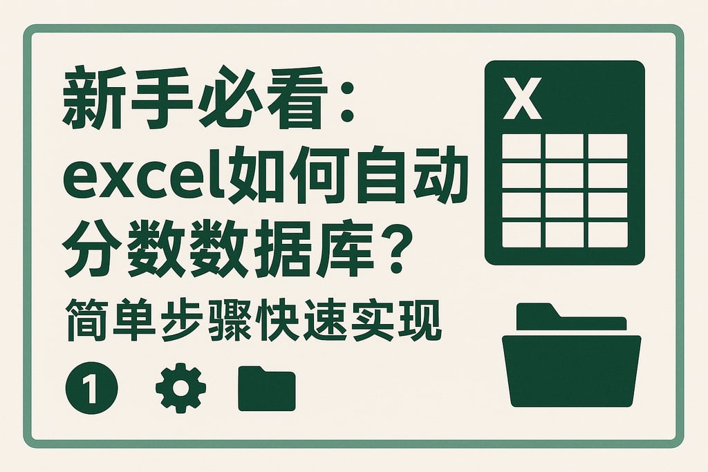 新手必看：excel如何自动分类数据库？简单步骤快速实现