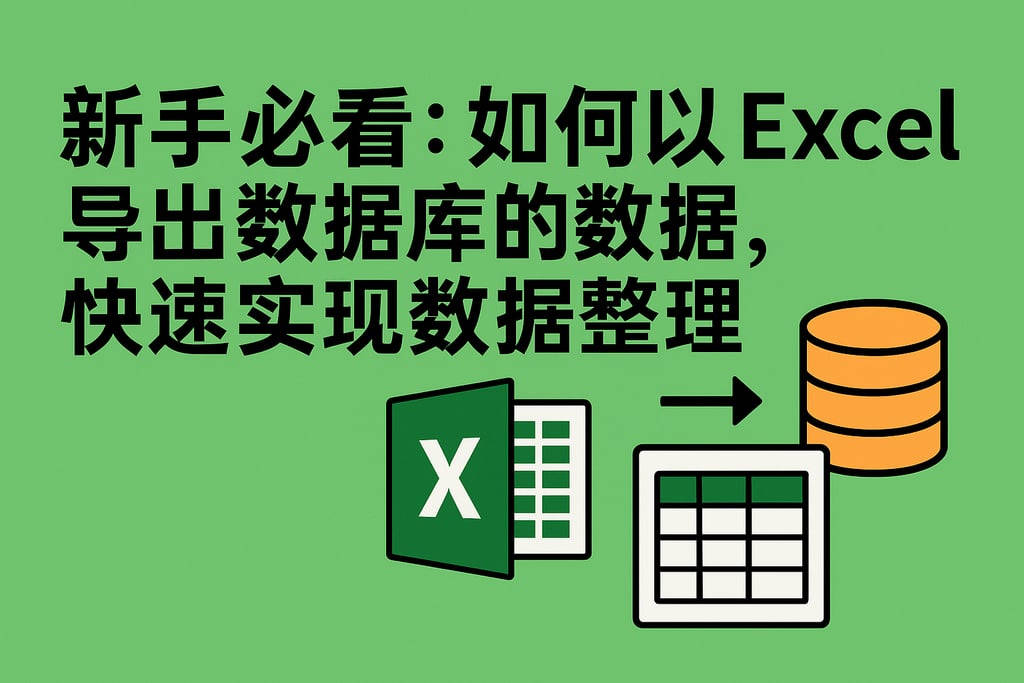 新手必看：如何以Excel导出数据库的数据，快速实现数据整理