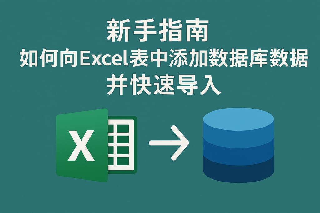 新手指南：如何向Excel表中添加数据库数据并快速导入