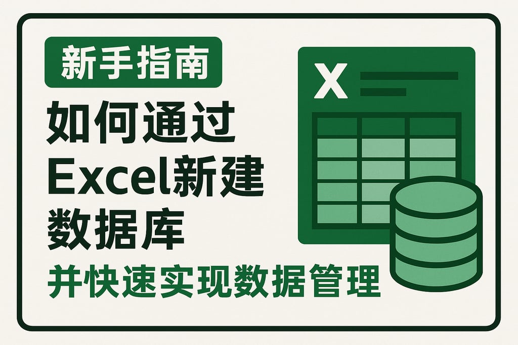 新手指南：如何通过Excel新建数据库并快速实现数据管理