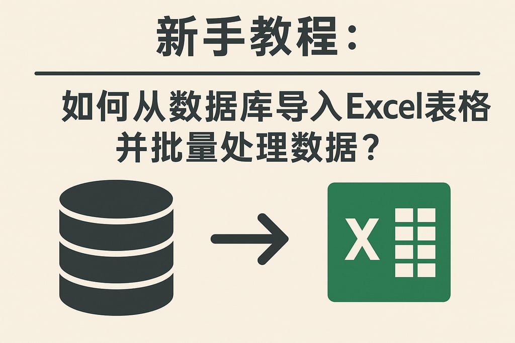 新手教程：如何从数据库导入Excel表格并批量处理数据？