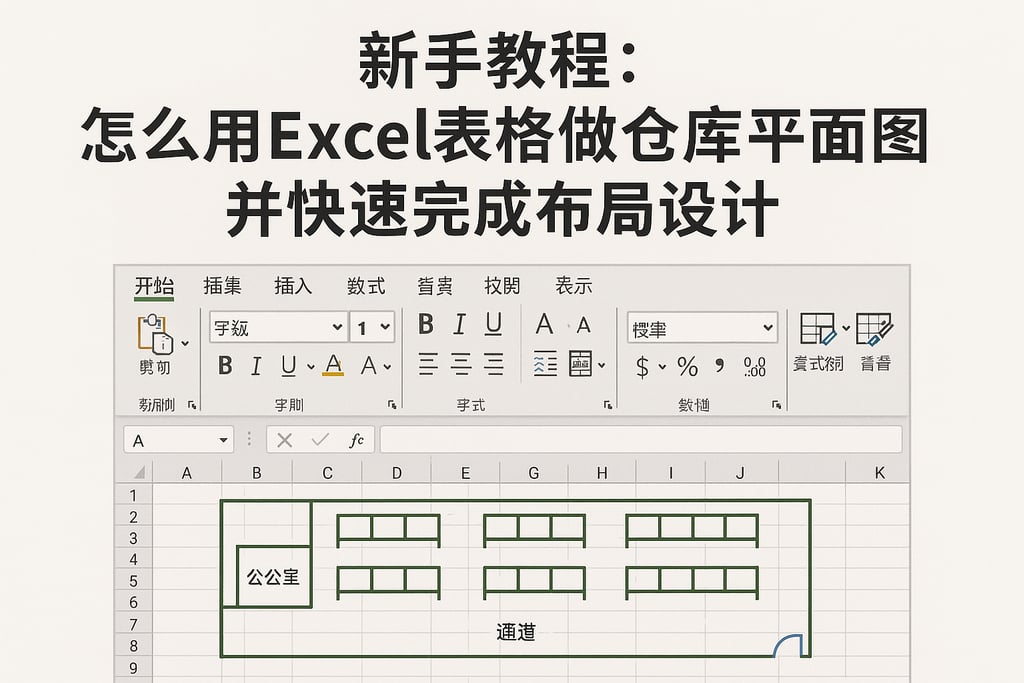 新手教程：怎么用Excel表格做仓库平面图并快速完成布局设计