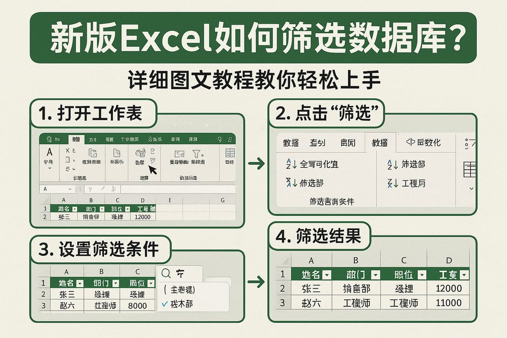 新版Excel如何筛选数据库？详细图文教程教你轻松上手