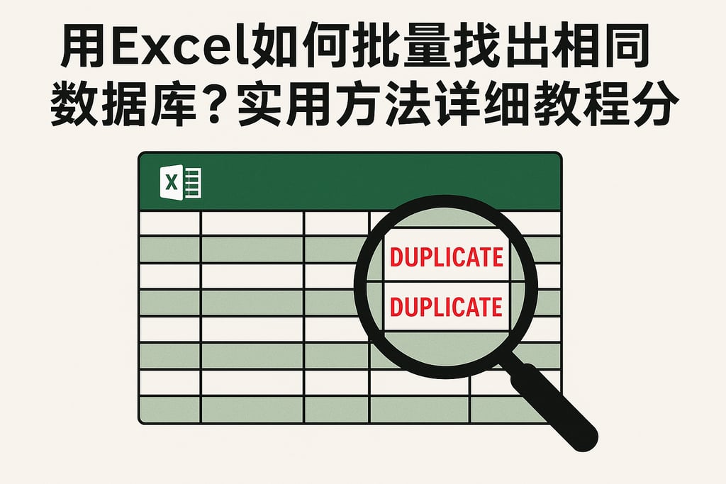 用Excel如何批量找出相同数据库？实用方法详细教程分享