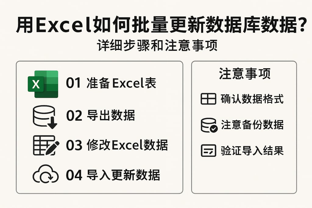 用Excel如何批量更新数据库数据？详细步骤和注意事项