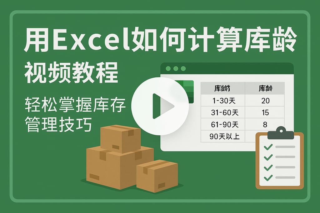 用Excel如何计算库龄视频教程，轻松掌握库存管理技巧