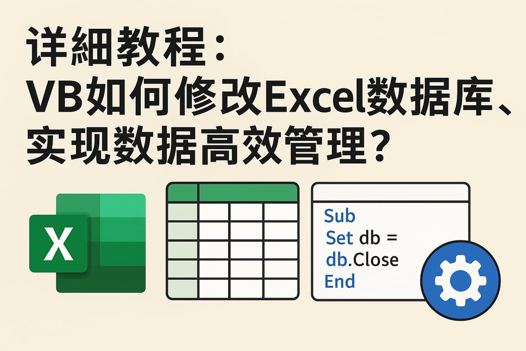详细教程：VB如何修改Excel数据库，实现数据高效管理？