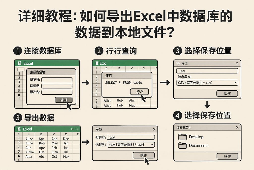 详细教程：如何导出Excel中数据库的数据到本地文件？