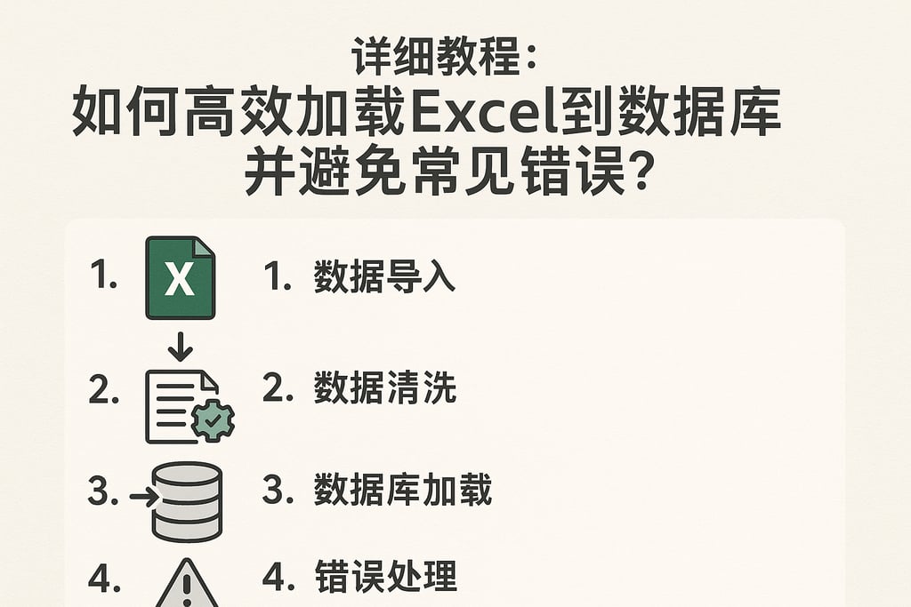 详细教程：如何高效加载Excel到数据库并避免常见错误？