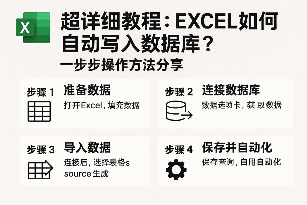超详细教程：excel如何自动写入数据库？一步步操作方法分享