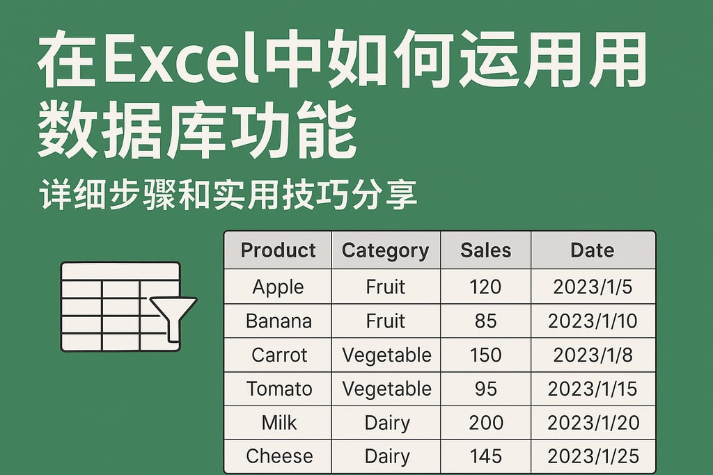 在Excel中如何运用数据库功能?详细步骤和实用技巧分享 | 零代码企业数字化知识站