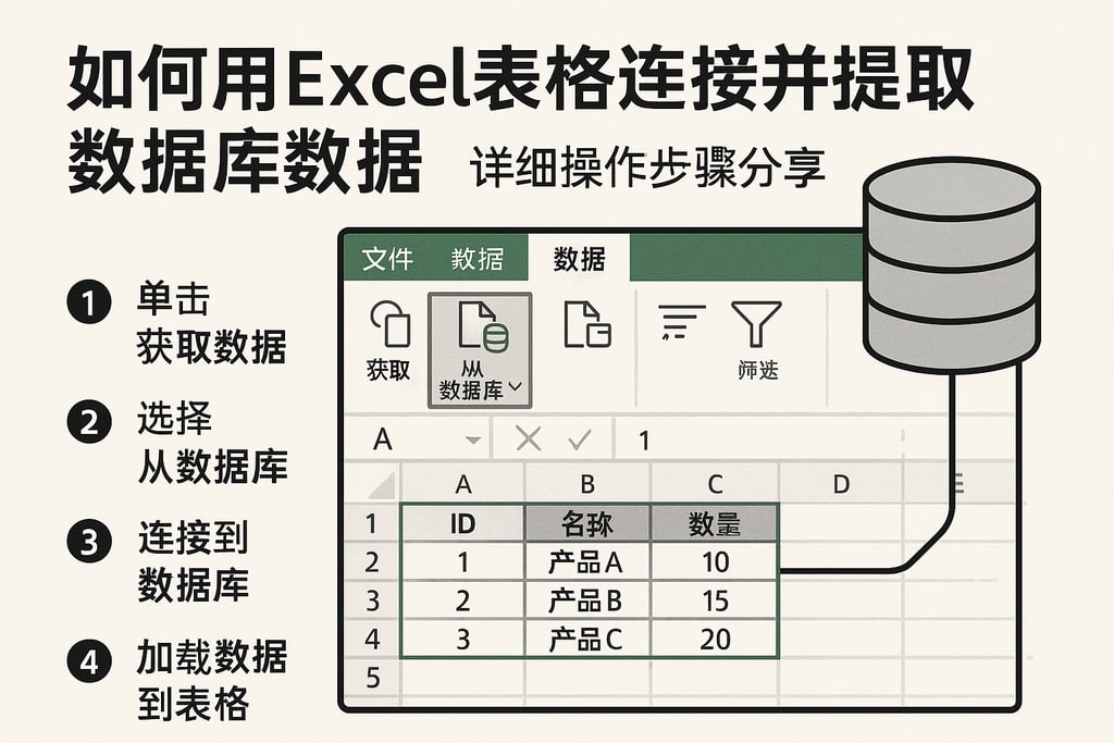 如何用Excel表格连接并提取数据库数据,详细操作步骤分享 | 零代码企业数字化知识站