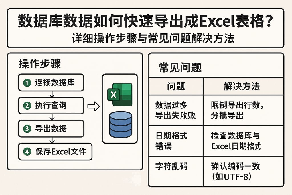 数据库数据如何快速导出成Excel表格?详细操作步骤与常见问题解决方法 | 零代码企业数字化知识站