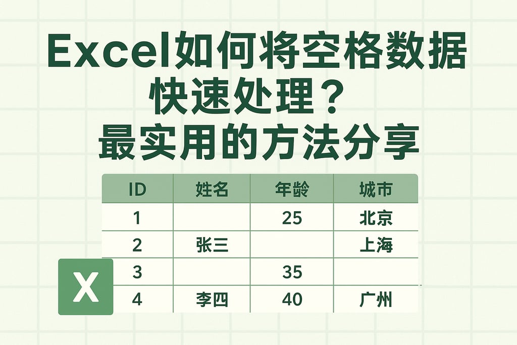Excel如何将空格数据库快速处理？最实用的方法分享