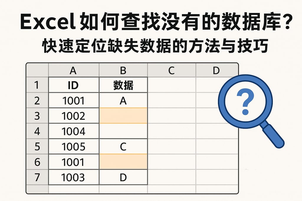 Excel如何查找没有的数据库？快速定位缺失数据的方法与技巧