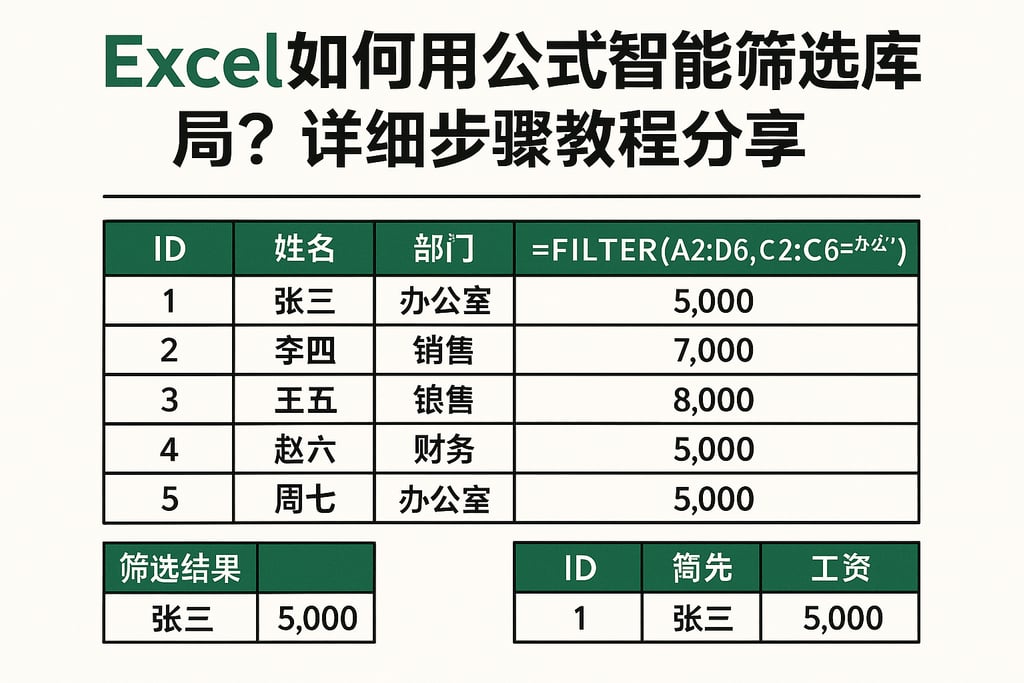 Excel如何用公式智能筛选数据库？详细步骤教程分享
