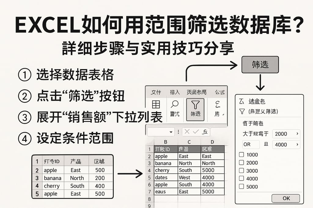 Excel如何用范围筛选数据库？详细步骤与实用技巧分享