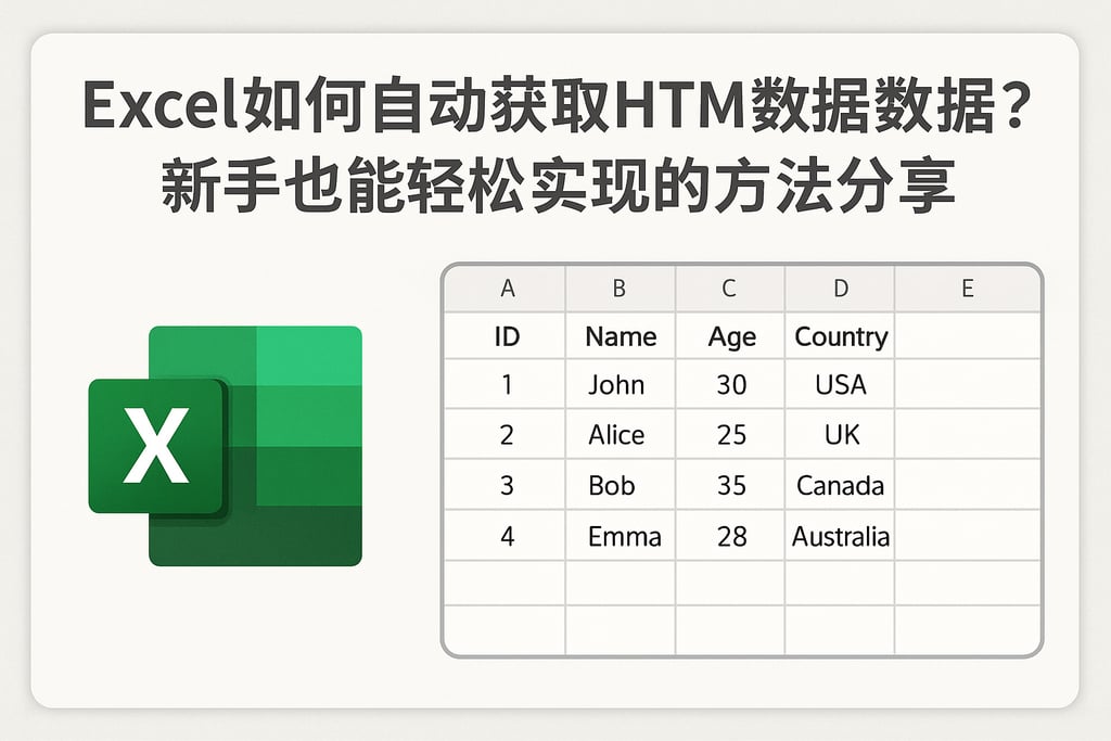 Excel如何自动获取HTM数据库数据？新手也能轻松实现的方法分享