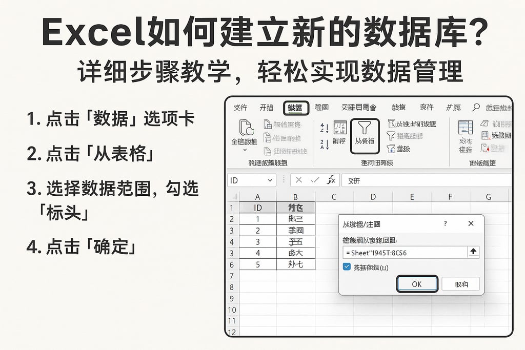 excel如何建立新的数据库?详细步骤教学,轻松实现数据管理 | 零代码企业数字化知识站