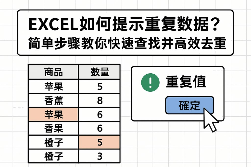 excel如何提示重复数据库?简单步骤教你快速查找并高效去重 | 零代码企业数字化知识站