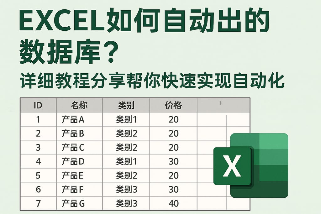 excel如何自动出的数据库?详细教程分享帮你快速实现自动化 | 零代码企业数字化知识站