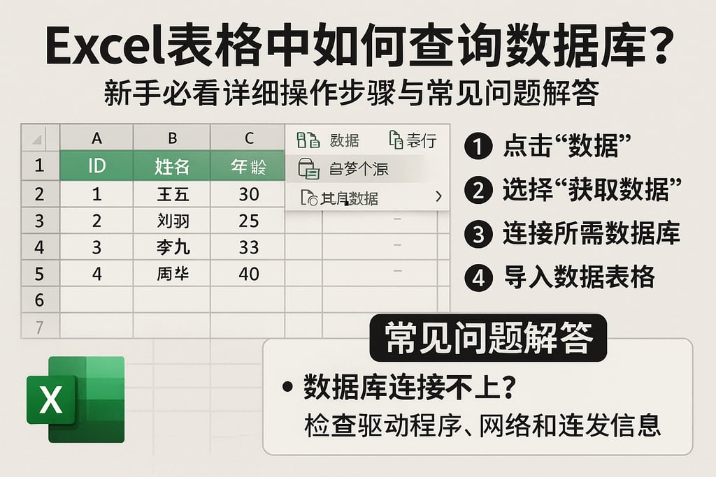 excel表格中如何查询数据库?新手必看详细操作步骤与常见问题解答 | 零代码企业数字化知识站