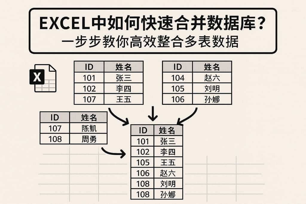 excel中如何快速合并数据库？一步步教你高效整合多表数据