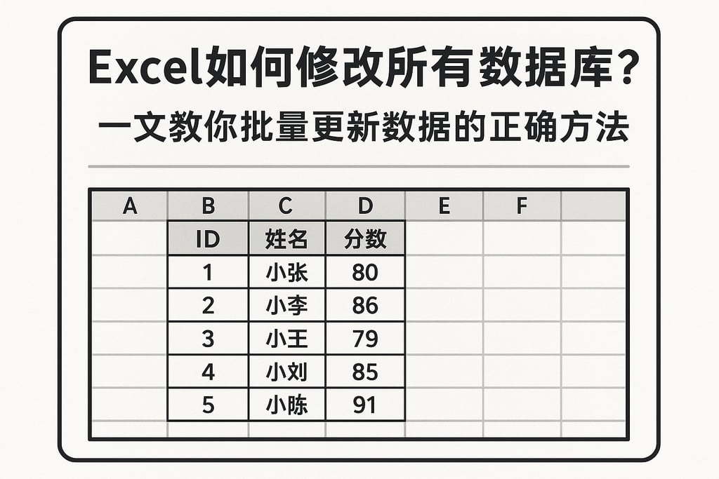excel如何修改所有数据库？一文教你批量更新数据的正确方法