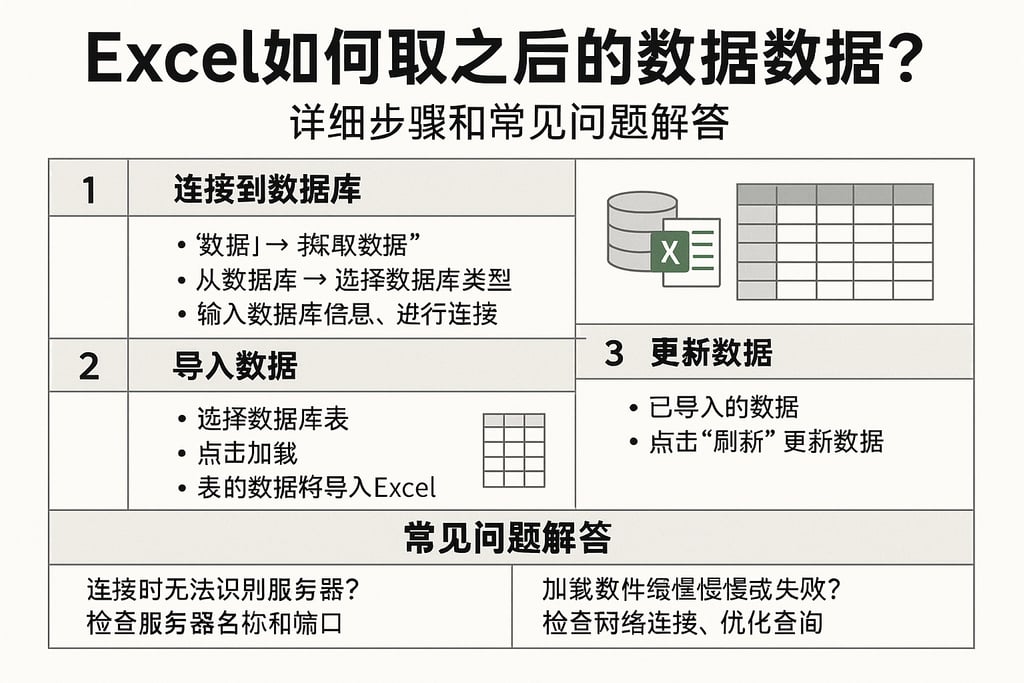 excel如何取之后的数据库数据？详细步骤和常见问题解答
