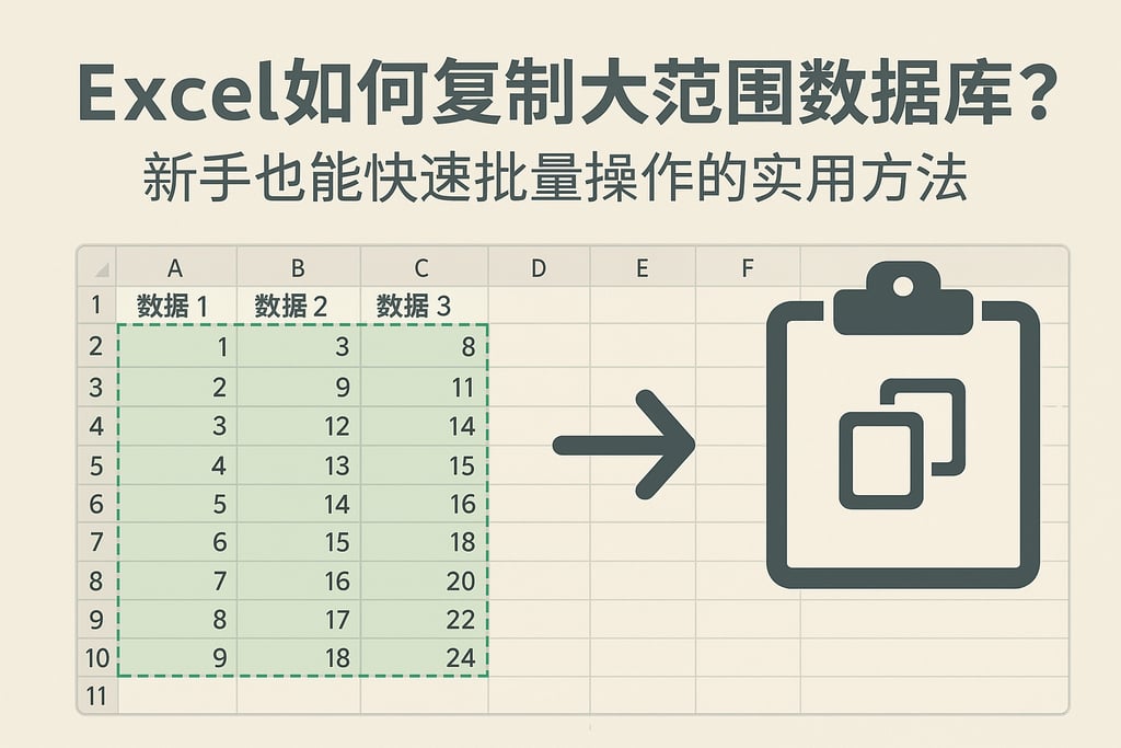excel如何复制大范围数据库？新手也能快速批量操作的实用方法