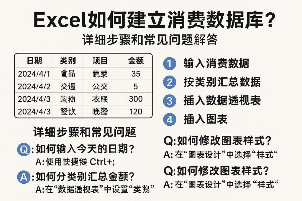 excel如何建立消费数据库？详细步骤和常见问题解答
