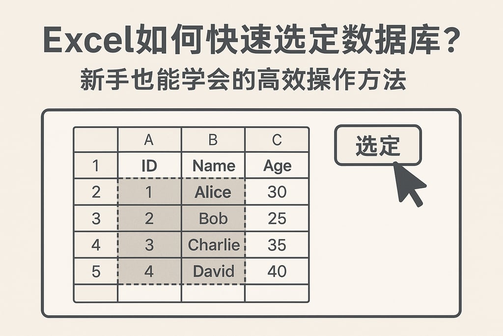 excel如何快速选定数据库？新手也能学会的高效操作方法
