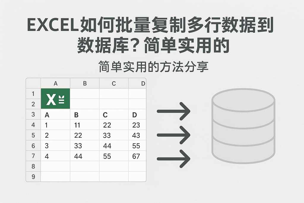 excel如何批量复制多行数据到数据库？简单实用的方法分享