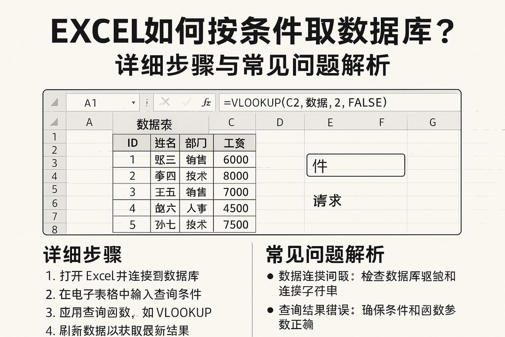 excel如何按条件取数据库？详细步骤与常见问题解析