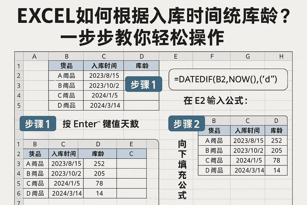 excel如何根据入库时间统计库龄？一步步教你轻松操作