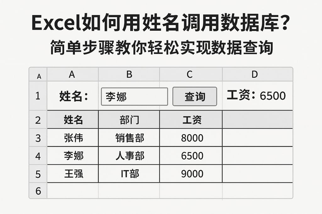 excel如何用姓名调用数据库？简单步骤教你轻松实现数据查询