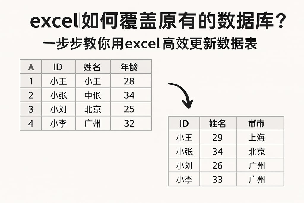 excel如何覆盖原有的数据库？一步步教你用excel高效更新数据表